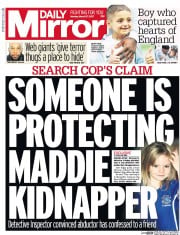 Daily Mirror (UK) Newspaper Front Page for 28 March 2017