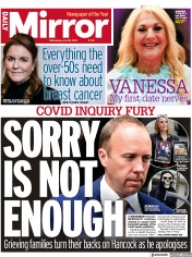 Daily Mirror (UK) Newspaper Front Page for 28 June 2023