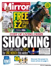 Daily Mirror (UK) Newspaper Front Page for 28 July 2022