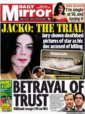 Daily Mirror (UK) Newspaper Front Page for 28 September 2011