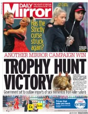 Daily Mirror (UK) Newspaper Front Page for 28 September 2019