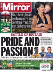 Daily Mirror front page for 29 November 2022