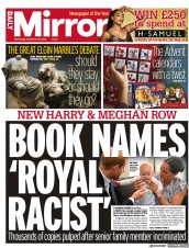 Daily Mirror front page for 29 November 2023