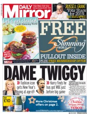 Daily Mirror (UK) Newspaper Front Page for 29 December 2018