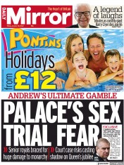 Daily Mirror (UK) Newspaper Front Page for 29 January 2022