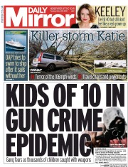 Daily Mirror (UK) Newspaper Front Page for 29 March 2016