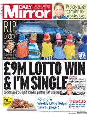 Daily Mirror (UK) Newspaper Front Page for 29 March 2018