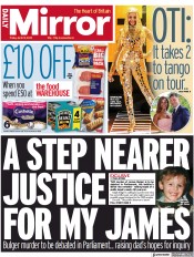 Daily Mirror (UK) Newspaper Front Page for 29 April 2022