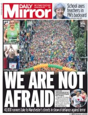 Daily Mirror (UK) Newspaper Front Page for 29 May 2017