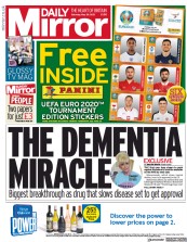 Daily Mirror (UK) Newspaper Front Page for 29 May 2021