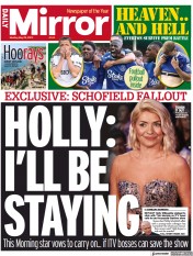 Daily Mirror front page for 29 May 2023
