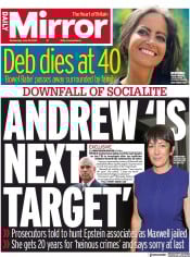 Daily Mirror (UK) Newspaper Front Page for 29 June 2022