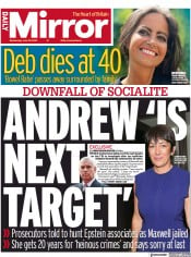 Daily Mirror (UK) Newspaper Front Page for 29 June 2022