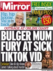 Daily Mirror (UK) Newspaper Front Page for 29 July 2023