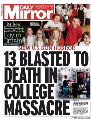 Daily Mirror (UK) Newspaper Front Page for 2 October 2015