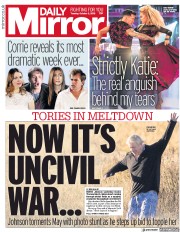 Daily Mirror (UK) Newspaper Front Page for 2 October 2018