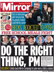 Daily Mirror (UK) Newspaper Front Page for 2 October 2023