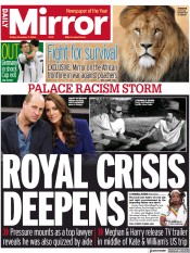 Daily Mirror (UK) Newspaper Front Page for 2 December 2022