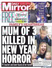 Daily Mirror (UK) Newspaper Front Page for 2 January 2020