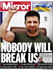 Daily Mirror (UK) Newspaper Front Page for 2 March 2022