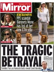 Daily Mirror (UK) Newspaper Front Page for 2 March 2023