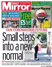 Daily Mirror (UK) Newspaper Front Page for 2 June 2020