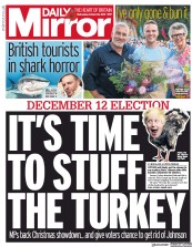 Daily Mirror (UK) Newspaper Front Page for 30 October 2019