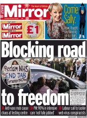 Daily Mirror (UK) Newspaper Front Page for 30 December 2021