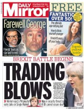 Daily Mirror (UK) Newspaper Front Page for 30 March 2017