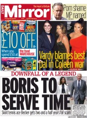 Daily Mirror (UK) Newspaper Front Page for 30 April 2022