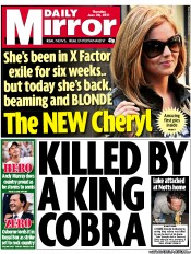 Daily Mirror (UK) Newspaper Front Page for 30 June 2011