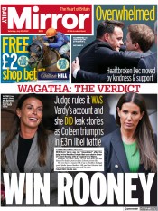 Daily Mirror front page for 30 July 2022