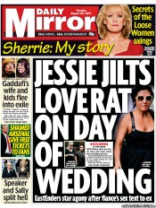 Daily Mirror (UK) Newspaper Front Page for 30 August 2011