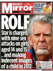 Daily Mirror (UK) Newspaper Front Page for 30 August 2013