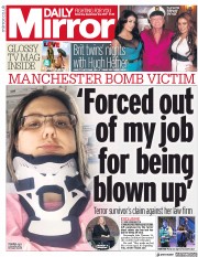 Daily Mirror (UK) Newspaper Front Page for 30 September 2017