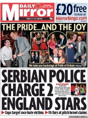 Daily Mirror (UK) Newspaper Front Page for 31 October 2012