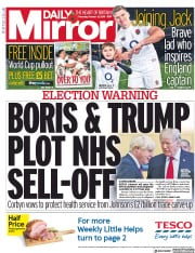 Daily Mirror (UK) Newspaper Front Page for 31 October 2019