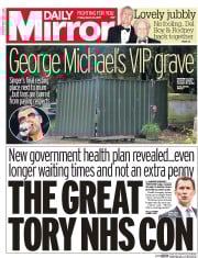 Daily Mirror (UK) Newspaper Front Page for 31 March 2017