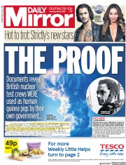 Daily Mirror (UK) Newspaper Front Page for 31 May 2018