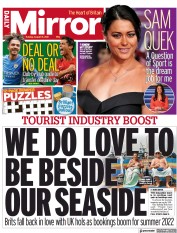 Daily Mirror (UK) Newspaper Front Page for 31 August 2021