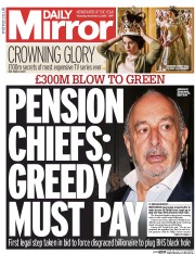 Daily Mirror (UK) Newspaper Front Page for 3 November 2016