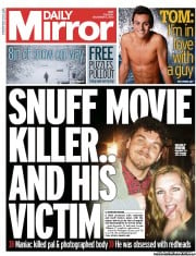 Daily Mirror (UK) Newspaper Front Page for 3 December 2013