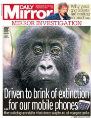 Daily Mirror (UK) Newspaper Front Page for 3 February 2017
