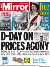 Daily Mirror (UK) Newspaper Front Page for 3 February 2022