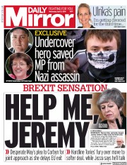 Daily Mirror (UK) Newspaper Front Page for 3 April 2019