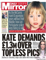 Daily Mirror (UK) Newspaper Front Page for 3 May 2017