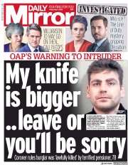 Daily Mirror (UK) Newspaper Front Page for 3 May 2019