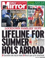 Daily Mirror (UK) Newspaper Front Page for 3 June 2020