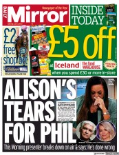 Daily Mirror (UK) Newspaper Front Page for 3 June 2023