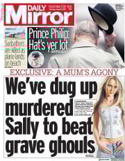 Daily Mirror (UK) Newspaper Front Page for 3 August 2017